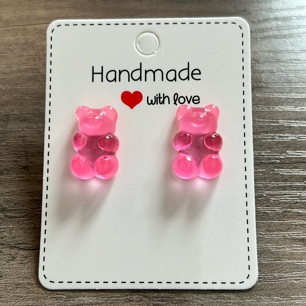 Handmade gummy bear earrings